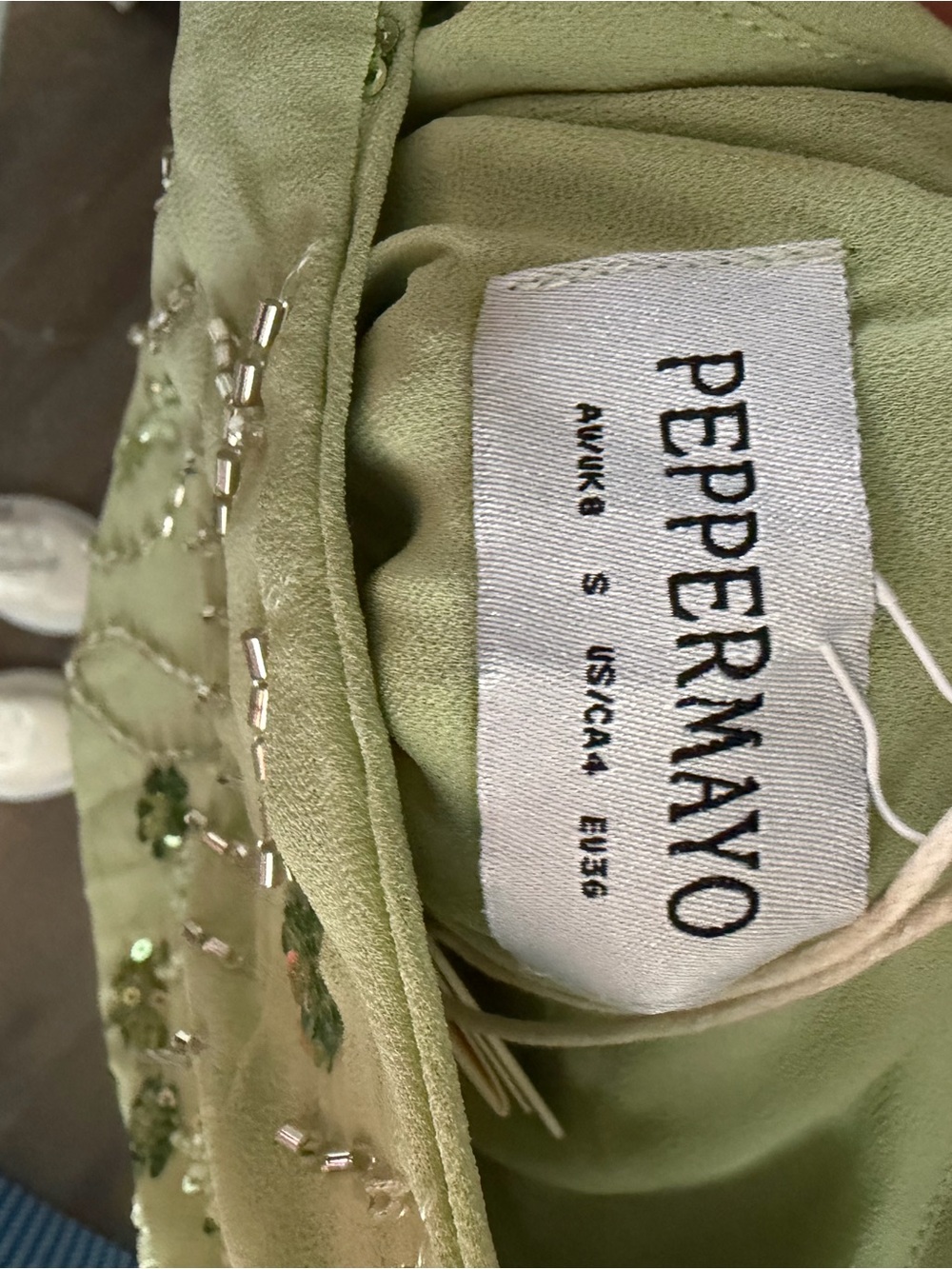 Peppermayo Celandine Beaded Maxi Dress - Lime - Picture 6 of 7